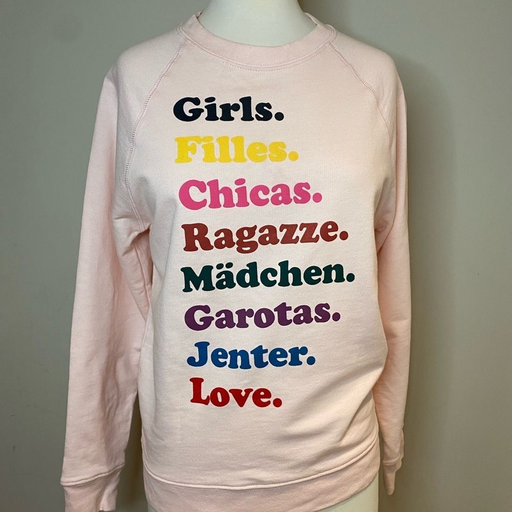 J. Crew Pink Pullover Sweatshirt French Terry Size Small